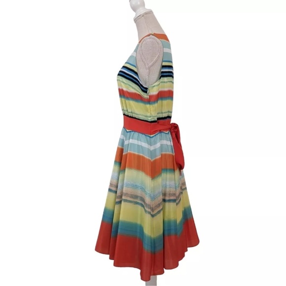 Ted Baker London Orange Yellow Sleeveless Midi Sundress - Picture 4 of 5